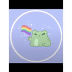 The frog is cute