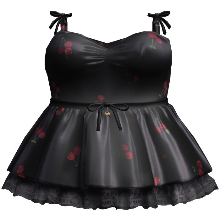 Cherry Ribbon Mini Dress