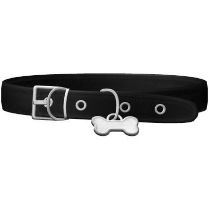 3.0 cute puppy collar w bone in black