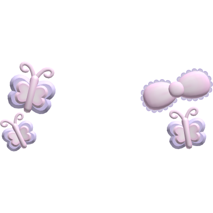 . ‿ ♡ magical pink blue butterfly clips