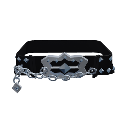 Y2K Rhinestone Chain Belt 3.0 | Black Silver