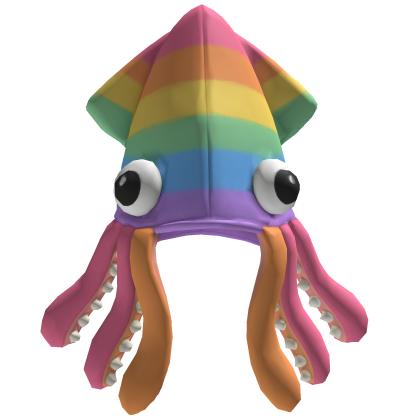 Pastel Rainbow Squid Hat Roblox item