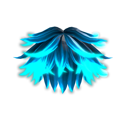 Emissive Fluffy Blue Glowing Hair Roblox item