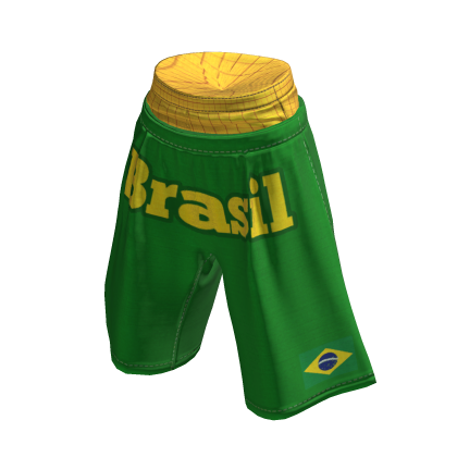 💜 Brazil Flag Training Shorts_Green thumbnail