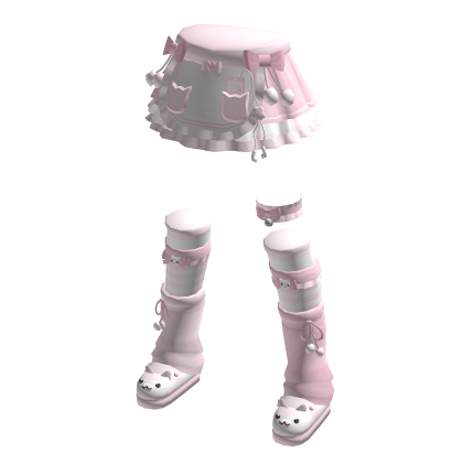 Cute Layered Pink Doll Cat Skirt Outfit Roblox catalog item