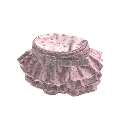 💜 Lace Ruffle Mini Skirt_Pink thumbnail
