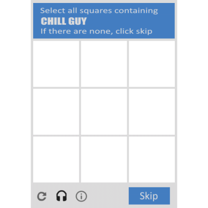 CHILL GUY Verification Text Blue Roblox item