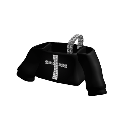Off Shoulder Studded Cross Sweater & Stud Strap thumbnail