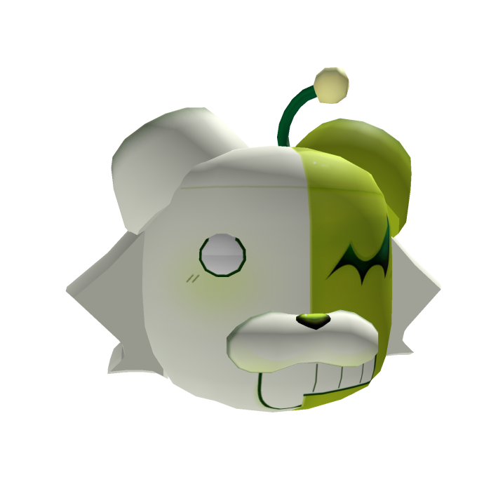 danganronpa stylized monodam monokub head