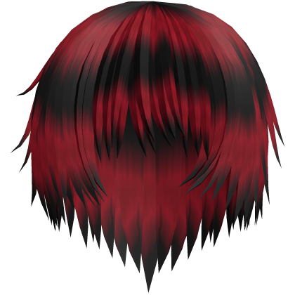 emo nerdy shy school boy hair in red raccoon
