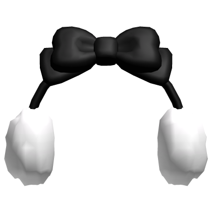 ♡꒱ cute black dolly bow winter earmuffs