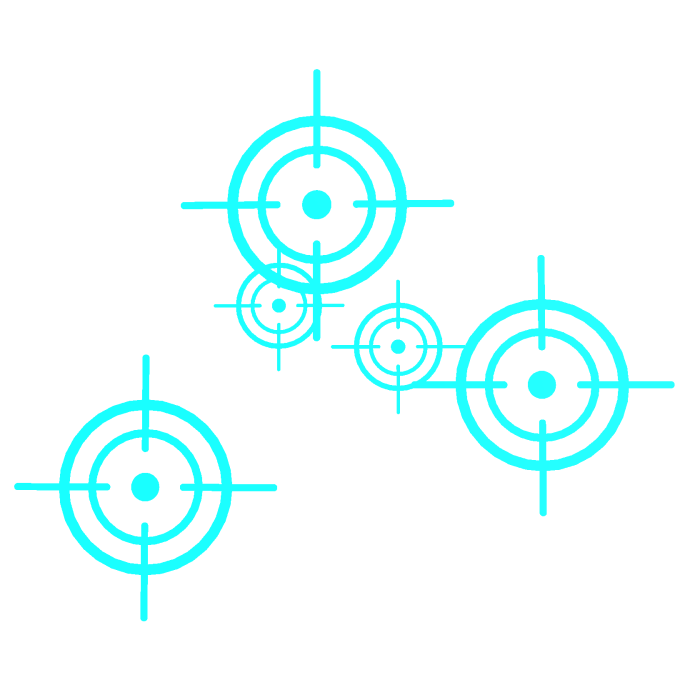 Neon Cyan Target Marks