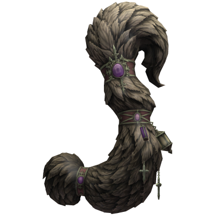 Brown Fluffy Tail with Charms