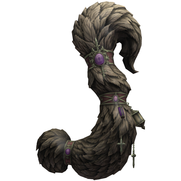 Brown Fluffy Tail with Charms
