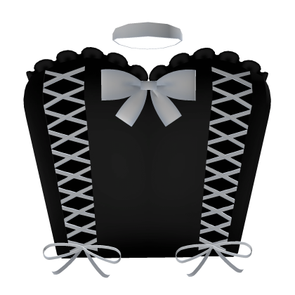 Black & White Halloween Lace-Up Corset
