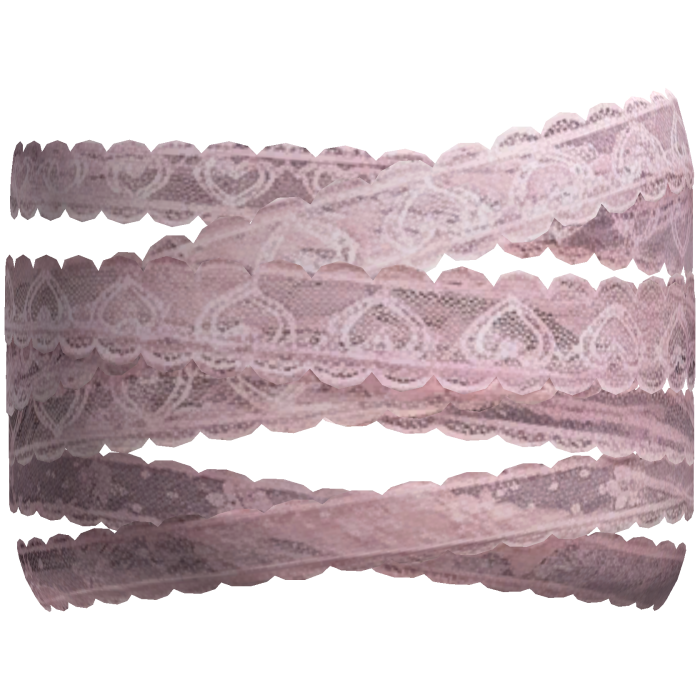 Rose Lace Face Wrap - Pastel Pink