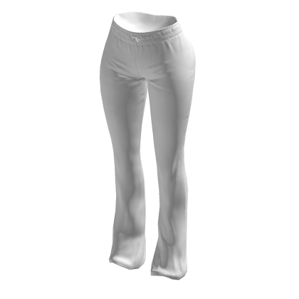 Tracksuit Pants White Cozy Baddie Skinny 2000s Y2K
