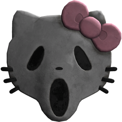 Pink Horror Kitty Ghost Mask [FRONT]