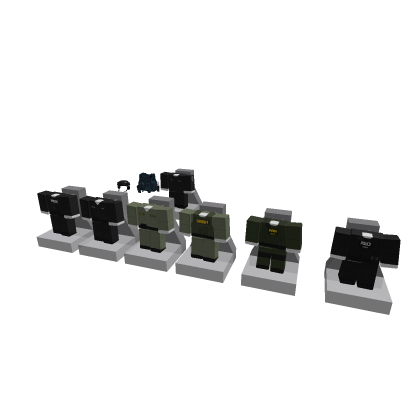 💯 Swat  and police uniforms Kit Asset Prop Part