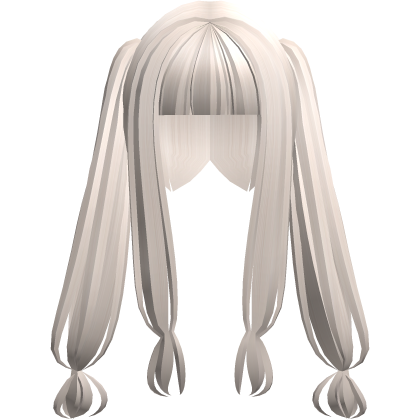 kawaii japanese straight pigtails beige blonde