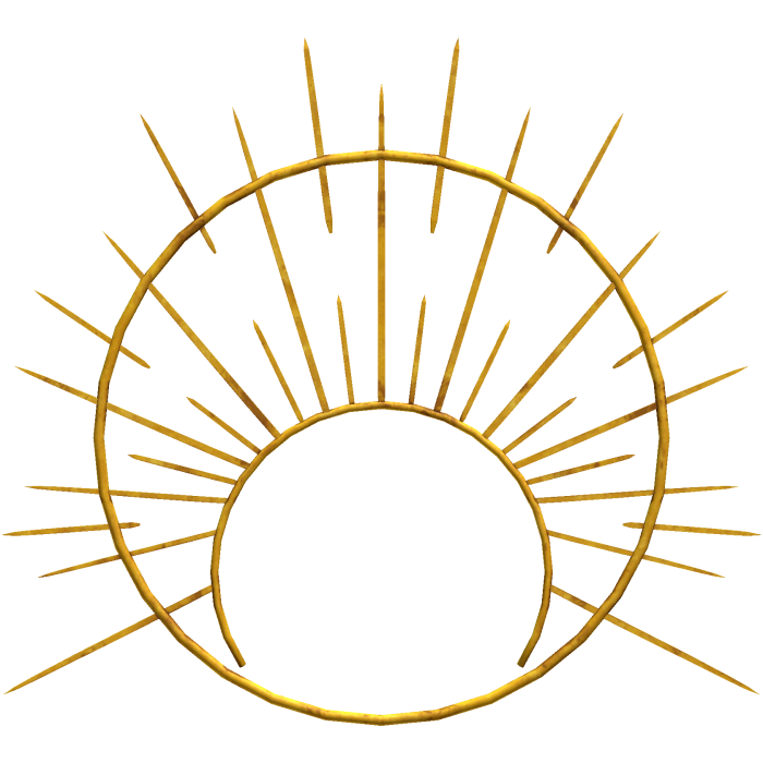 yellow angelic halo crown