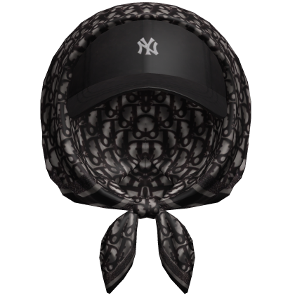 Dior Designer Bandana Headscarf with Hat Bundle