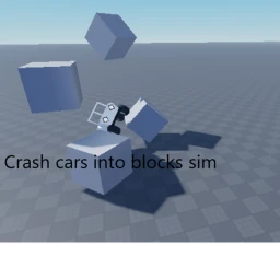 crash cars into blocks sim icon