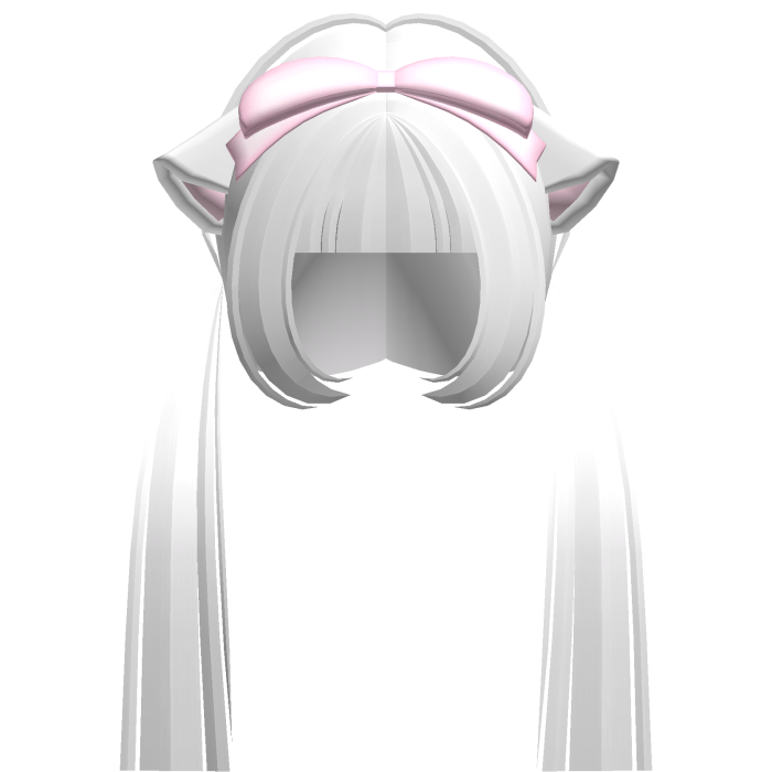 ♡ pretty droopy kitten hime pigtails in white
