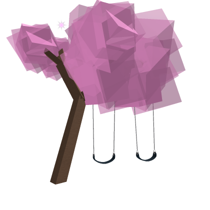 Pink tree with swings