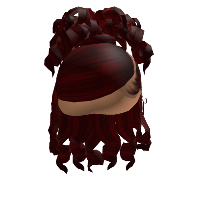 Curly Updo In Red Roblox item