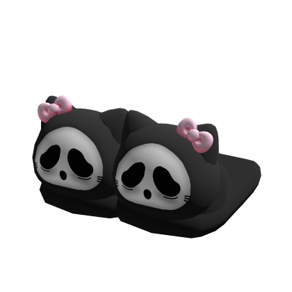 halloween ghost kitten slippers thumbnail