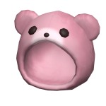 🍀Cute Bear Plushie Hood (Pink)