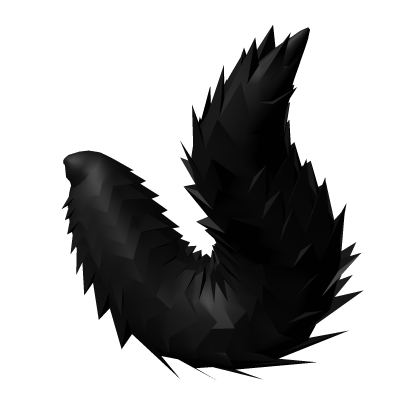 really fluffy black tail