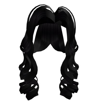 Black Curly Blow Out Hair Roblox item