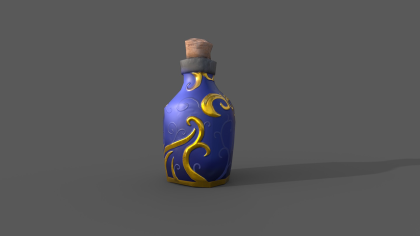 Stylized Magic Potion Bottle - Low Poly Game Ready preview 5