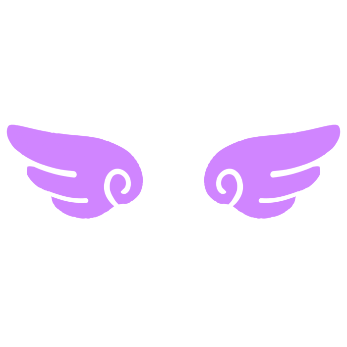 ♡ Cute Glowing Angel Chibi Wings Purple