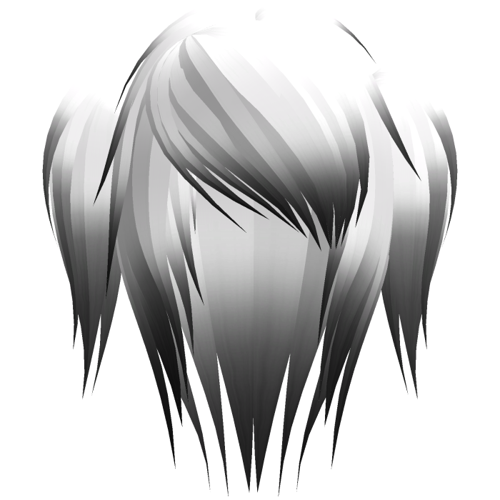white black moe emo scene hair w pigtails