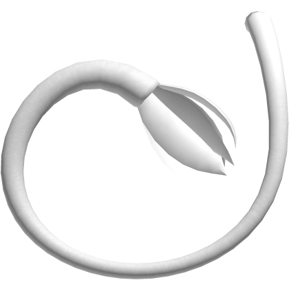 Long Curled Furry Cow Tail | White Roblox item