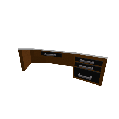 Office Desk (White/Brown/Black)