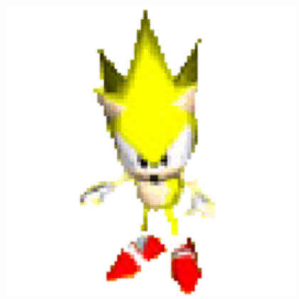 Super Sonic in Sonic R Roblox decal