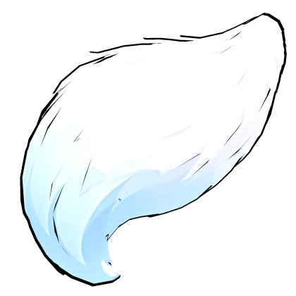 blue anime fox tail