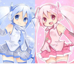 Pink and Blue Cuties