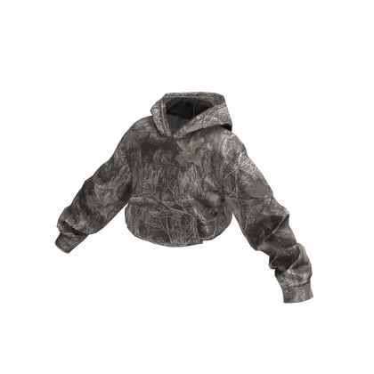 Oversize Crop Hoodie (Camo)