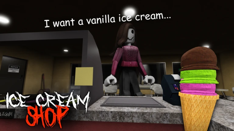 Ice Cream Shop HORROR Roblox NoFilter