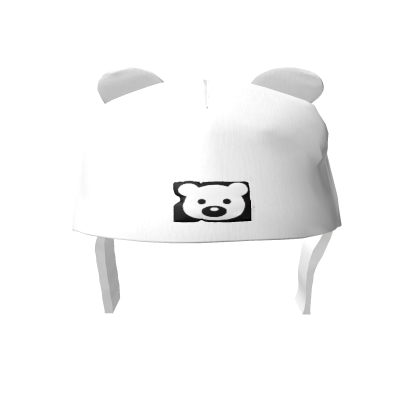 Bear ears cute beanie white moe Roblox item