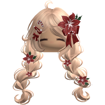 ♡ Christmas Preppy Flower Braids (Blonde)