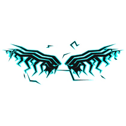 Cartoony Cyan Wings with Aura Roblox item