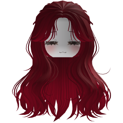 cute y2k fluffy beautiful pretty hair bow (Red) Roblox item
