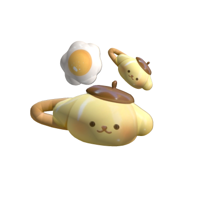 Hairclips Pompompurin Cute Bear
