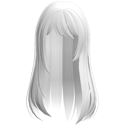 long wispy thick emo hair side bangs white Roblox item